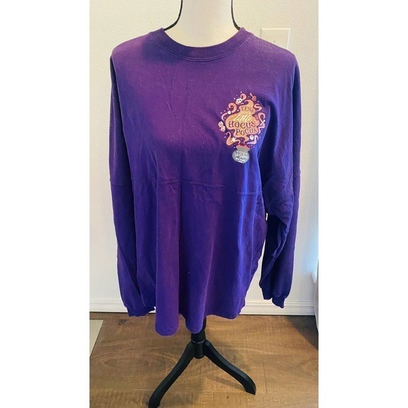 DISNEY Halloween Party Hocus Pocus Villain Spelltacular Spirit Jersey Sz L RARE - Picture 3 of 12